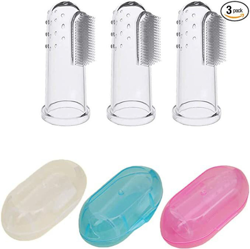 Mommie Baby Soft Silicone Finger Tooth Brush , Tongue wash, Oral care (pack of 3) Extra Soft Toothbrush(Pack of 3)