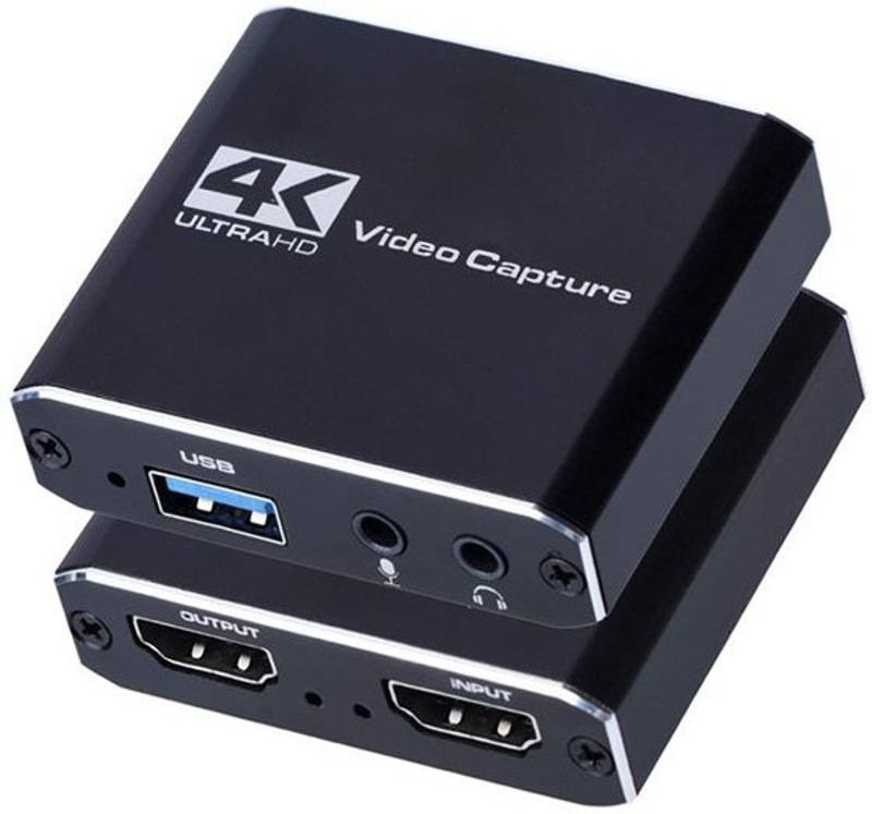Etzin HDMI Video Game Capture Card HDMI USB 3.0 Adapter Video and Audio 1080 inch Blu-ray Player(BLACL)