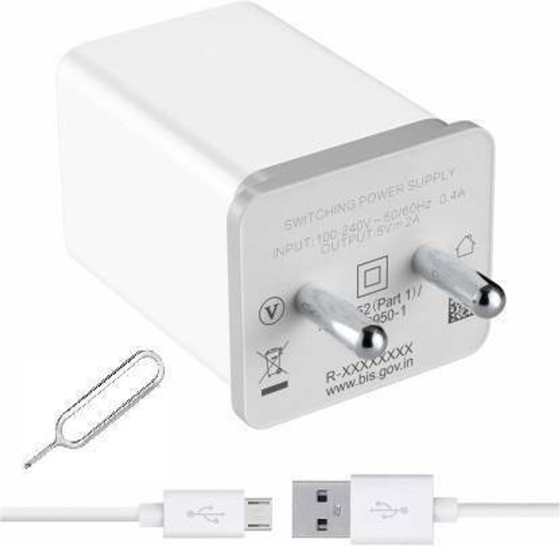 JMG MPRMRV Wall Charger Accessory Combo for Vivoo V15 Pro, Oppoo A5s, Xiao_m_i 7,3,Oppo F11 all smart phones(White)