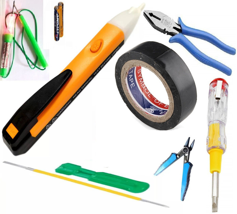 Gadariya King 3 pcs LED Electric Test Tester Pen Screwdriver Continuity Digital Voltage Tester