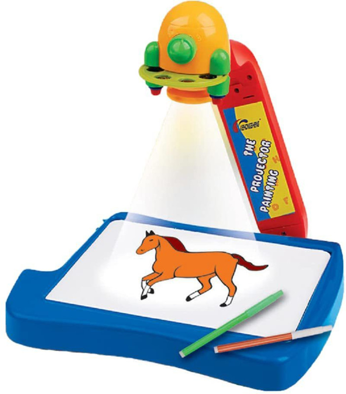 mega shine Projector Painting Table for Kids - Projector Learning Desk, 3 in 1(Multicolor)