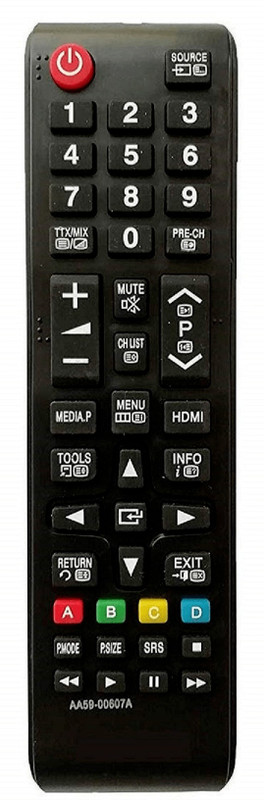 Hybite Samsung Remote Compatible for all SAmsung Led / Lcd tv (Please MAtch Your Old Remote)Samsung LED AA59-00607A Remote Controller(Black)