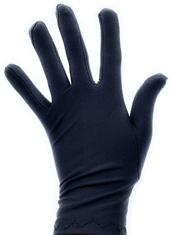 Erasio Microfiber Lint Free Gloves 1 Pair Black for Quality Check Scratch-Free Handling(M Black)