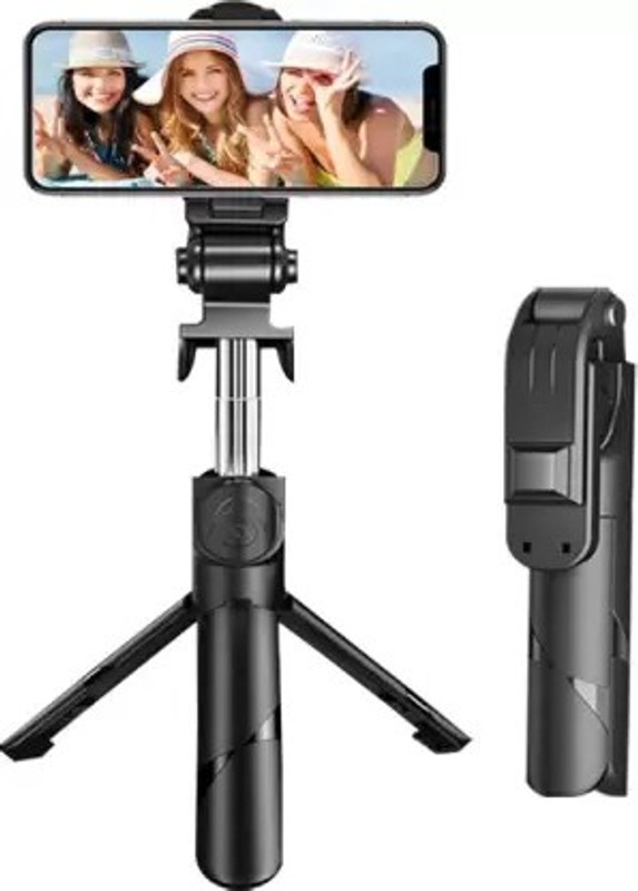 SOJUBA Tripod Mobile Stand with Collar Mic Photography Mobile Holder for Vlogging Video Monopod, Tripod, Tripod Kit(Black, Supports Up to 500 g)