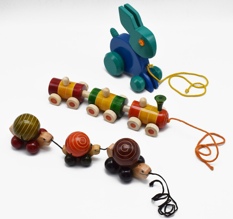 justhandmade Wooden Rabbit Pull Along Toy |Turtle | TortoiseFor Kids(Multicolor, Pack of: 1)