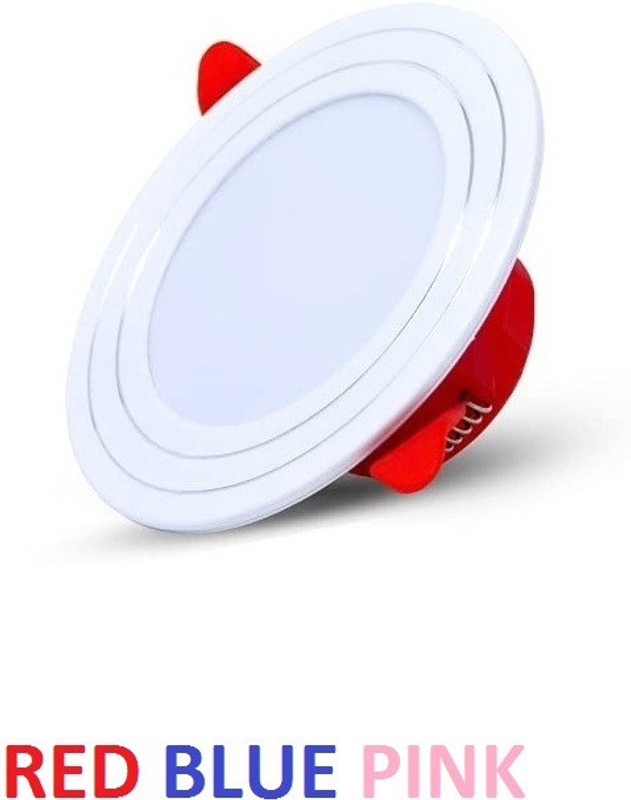 Nightstar 9 Watt 3 Colour in 1 Ceiling Light / Downlight / Conceal Light Recessed Ceiling Light Ceiling Lamp(Red, Blue, Pink, Multicolor)
