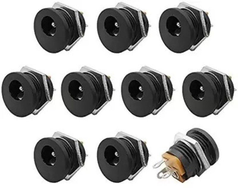 SSV CARE DC Socket Female DC Power Jack Connector 3 Pin Plastic Female DC Power Jack Power Supply Electronic Hobby Kit