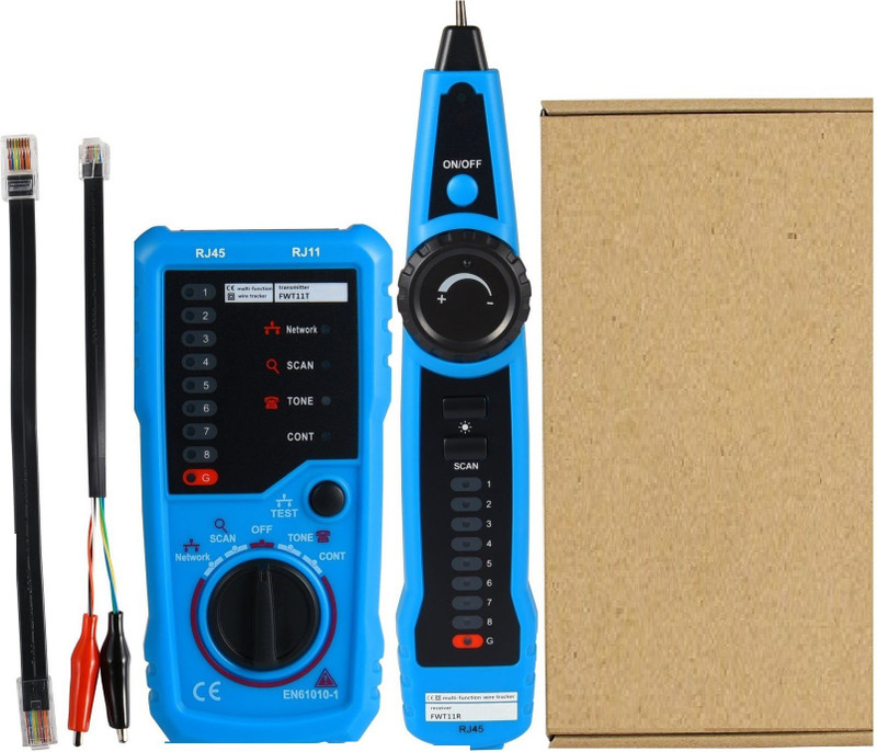 Techtest Cable Tracer Ethernet Network Cable Tester RJ45 RJ11 - Wire Continuity Tester Digital Multimeter(Multicolor 2000 Counts)