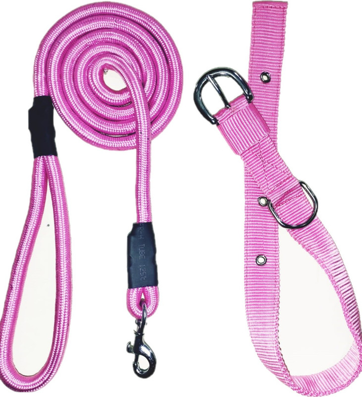 JAPIN JAPIN Dog Neck Collar Belts and Rope Set Waterproof for Medium Dogs Dog & Cat Collar & Leash(Medium, YELLOW)