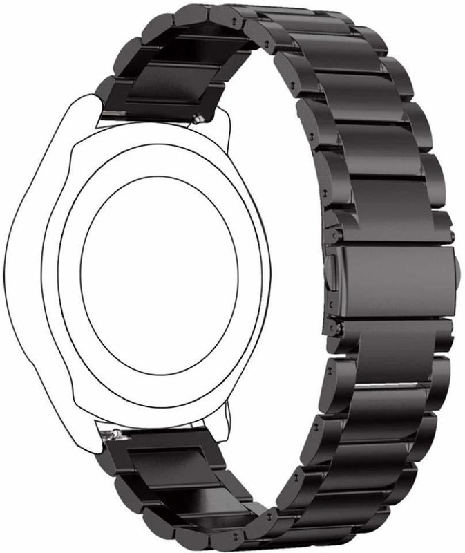 Oboe 22mm Universal Smart Watch Metal Stainless Steel Replacement Smart Band Strap(Silver)