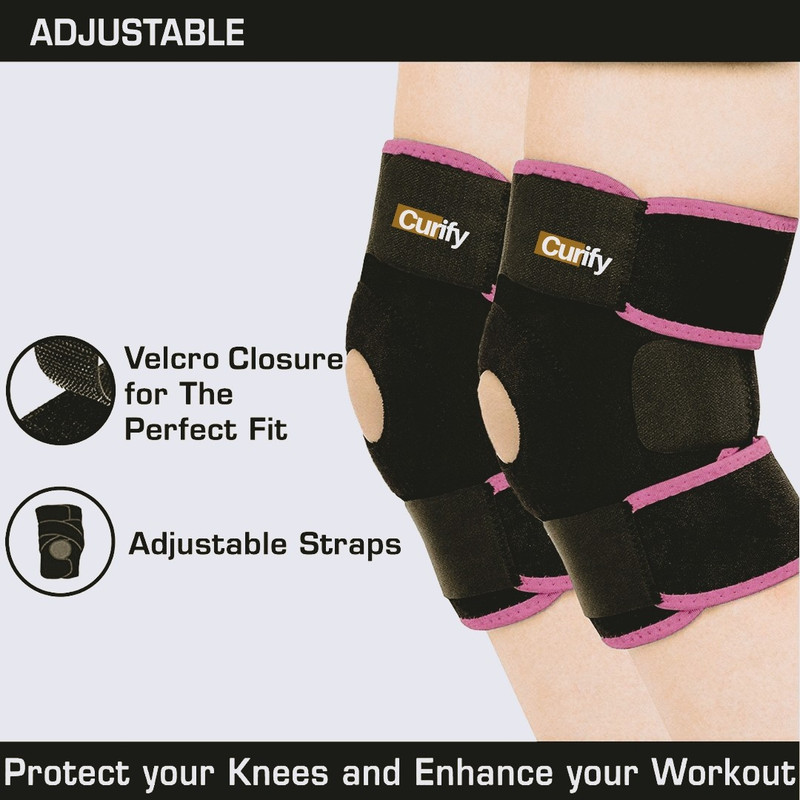 Curify Knee Cap Support Sports, Knee Brace Gym, Knee Pain Relief Men and Women Skating Knee Guard