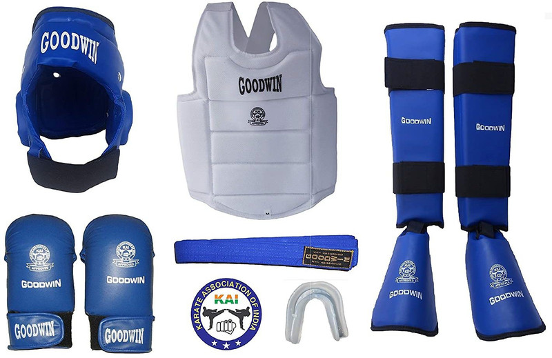 GOODWIN Kai Approved Karate Safety Kit (Blue,Small) Boxing Kit