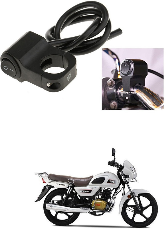 Qiisx CNC On/Off Motorcycle Handlebar Fitting Switch For TVS Radeon Handle Bar Grip For TVS Radeon(Pack of 1)