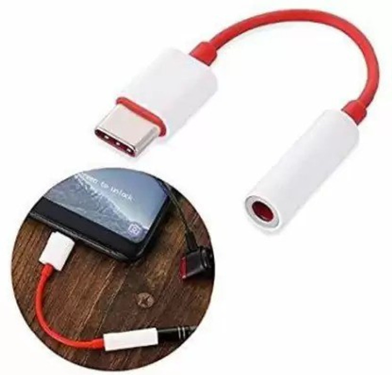 SSV CARE White Type C 3.5 mm Jack Audio Connector, Noise Cancelling Headphones Jack Converter Phone Converter(Android, i phone)
