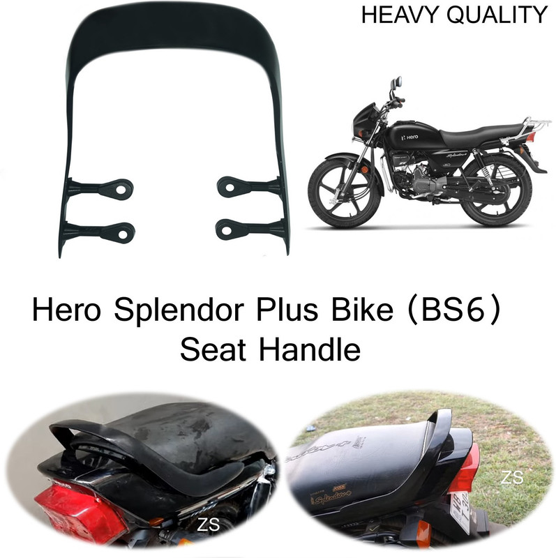 Qiisx Seat Handle | Seat Handle Modified | Splendor Plus BS6 Bike Headlight Grill(Black)