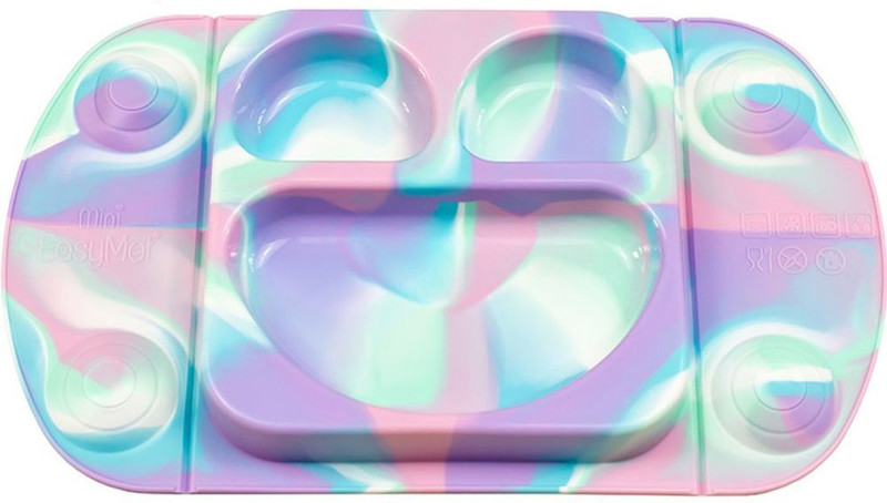 EasyTots Mini Mat Silicone Suction Plate  - Unicorn(Blue/Pink)