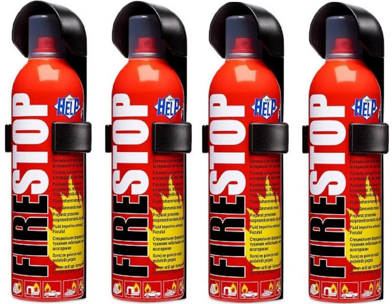 SAFEVERSE Non-Leakable Firestop 500 ml pack-6 Fire Extinguisher Mount(0.5 kg)
