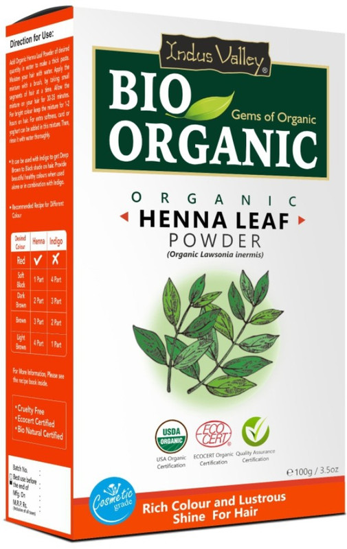Indus Valley 100% Pure Natural & Organic Henna Leaf Powder For Hair Color & Hair Care(100 g)