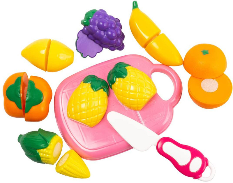 Wembley Fruits Cutting Toys for Kids Pretend Play Kitchen Toys Play Food - BIS Approved