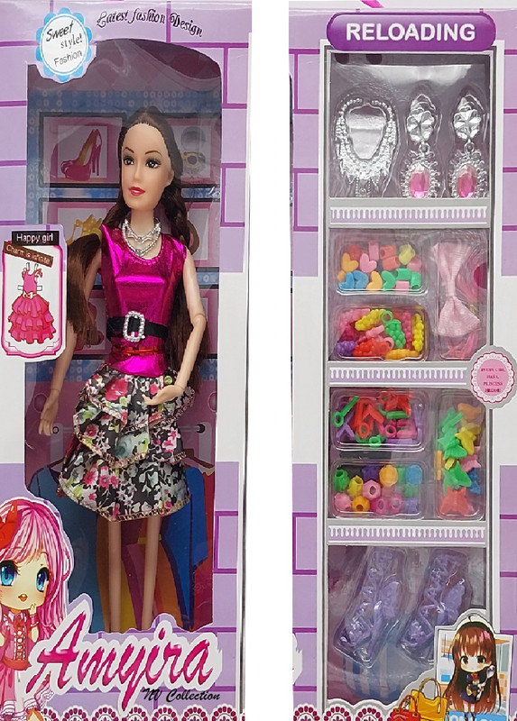 NV COLLECTION Beautiful Doll Set with Foldable Hands & Leg with Multipel Accessories for Girls(Multicolor)