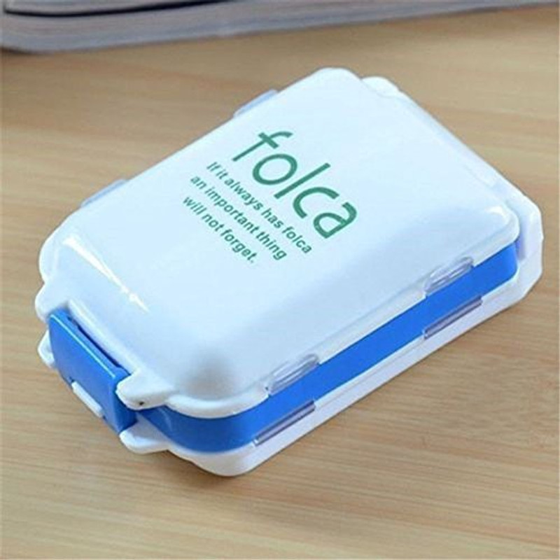 Kriwell 7 Days Multicolor Folca Medicine Box Mini Tablet Case Organizer Travel Pill Box 1Pc Pill Box(Multicolor)