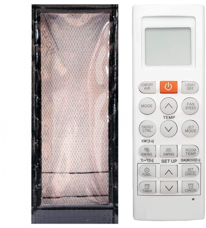 LUNAGARIYA Protective Cover for LG AC Remote Control -1,PU Leather Cover Holder Ac Remote Controller(Black)