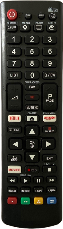 SHIELDGUARD Remote Control 678 Compatible for Impex LED TV Remote Controller(Black)