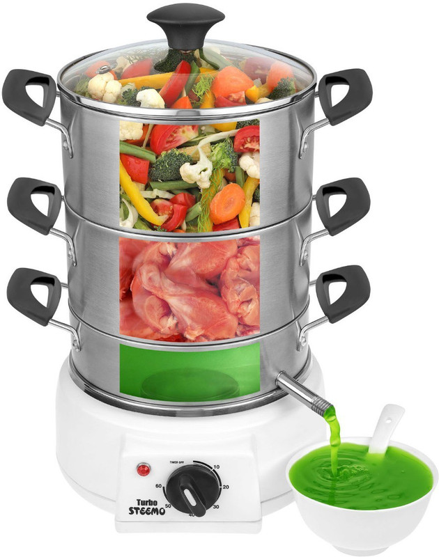 STEEMO ALL S.S. MODEL MULTI STEAM COOKER in FOOD GRADE STAINLESS STEEL Slow Cooker(5 L)