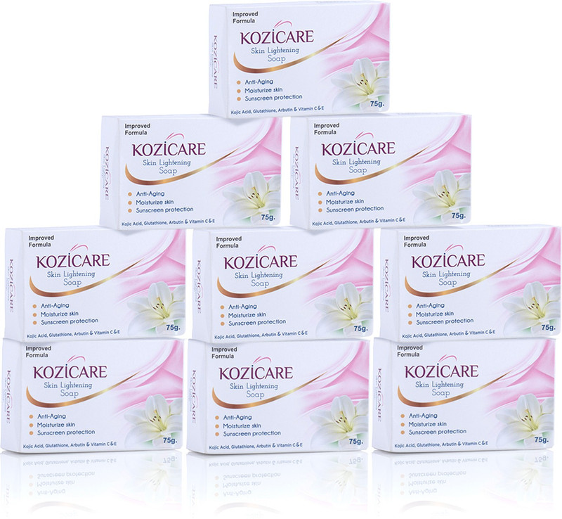Kozicare Skin Lightening Soap with Kojic Acid & Arbutin (Pack of 9)(9 x 75 g)