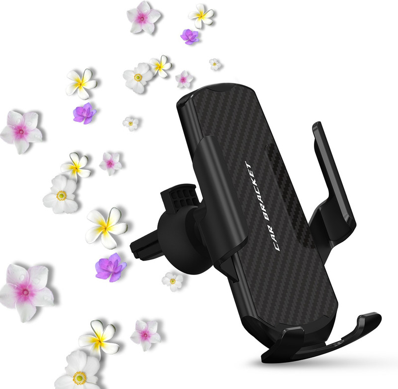NOYMI 2 in 1 | Car Perfume Within Car Mobile Holder | Best Car Perfume for AC Vent Portable Car Air Purifier(Black)