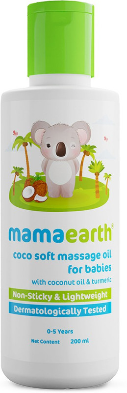 Mamaearth Coco Soft Massage Oil for new born, with Coconut & Turmeric Oil(200 ml)