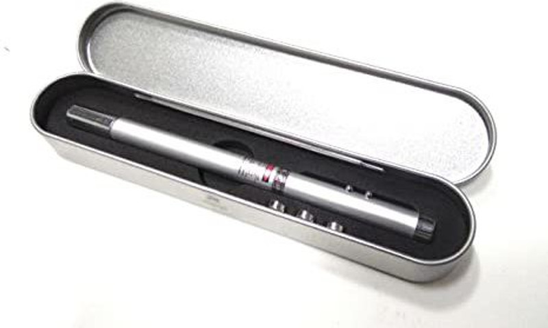 FOZZBEE 5 In 1-Laser,Torch,Pointer,Antenna Multi-function Pen (Blue)(650 nm, RED)