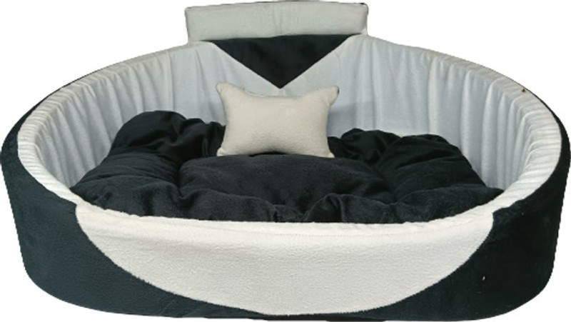 TRANDING STYLISH Simple Mountain Sofa With Haddi For Dog And Cat S Pet Bed(Black Blue)