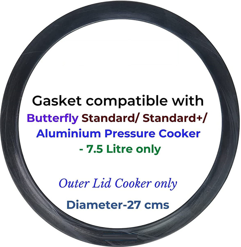 PRV Gasket compatible with Butterfly Outer Lid Pressure cooker 7.5 Ltr 270 mm Pressure Cooker Gasket