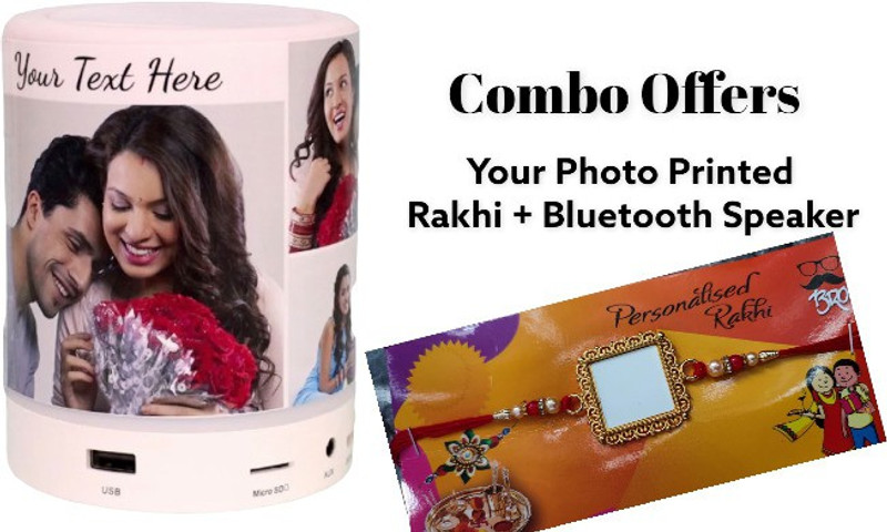 Picture Affairs Production Bluetooth speaker + Rakhi With Photo printed Speaker Mod(Compatible only with  Yes)