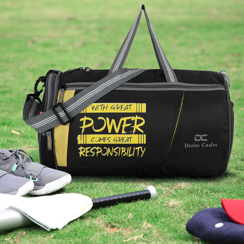 DEZiRE CRAfTS DC Travel Sports, Training Bag for Boys and Girls with Shoe Compartment Gym Duffel Bag