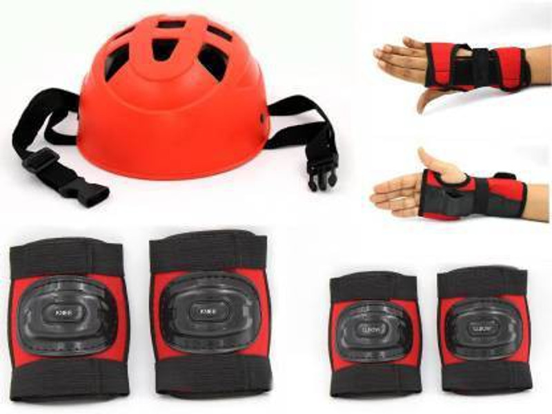 SBR Sports 'SKATING /CYCLING PROTECTION KIT WITH 1 PVC HELMET, 1PAIR OF ELBOW, KNEE, PALM Skating Guard Combo(Blue)