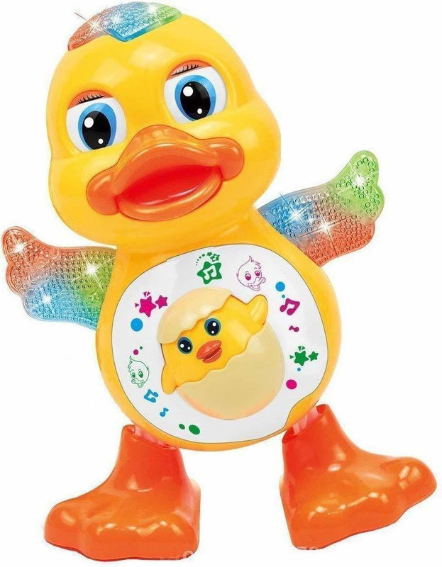 mega shine Dancing Duck with Music Dancing Action Moving Eyes Moving Lips Disco Lights,(Multicolor)