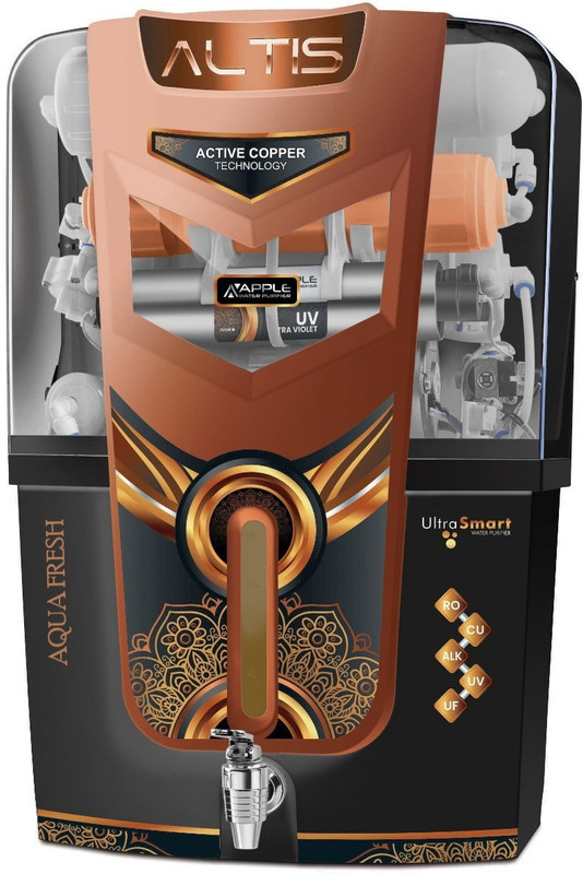 Aqua Fresh ALTIS B COPPER RO UV TDS 1 12 L RO + UV + UF + TDS Water Purifier(Black, COPPER)