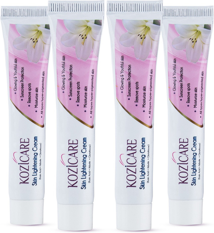Kozicare Skin Lightening Cream with Kojic Acid & Arbutin-15gm (Pack of 4)(60 g)