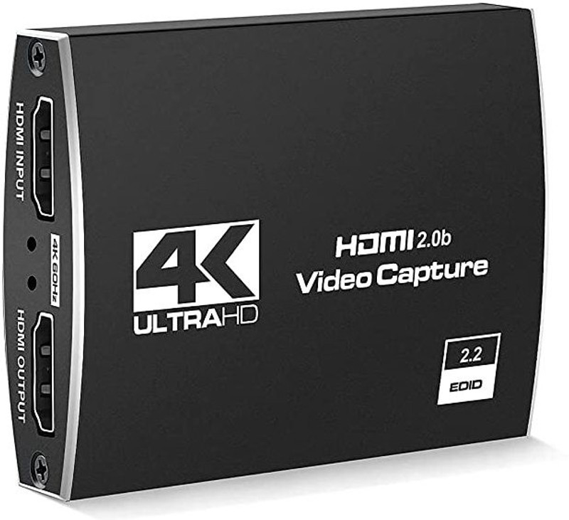Etzin Video Capture Card to USB/Type-C with Microphone & HDMI Loop(EPL-803HVC) Media Streaming Device(Black)