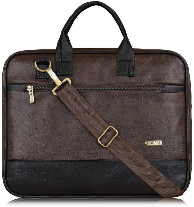 LOREM Brown & Black Color Faux Leather 10L Messenger Bag For Men & Women OE-New-BG33 Waterproof Messenger Bag(Brown, 10 L)