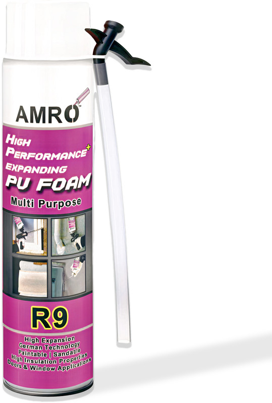 Buildingshop X Amro R9 Pu Foam Spray For Gap Filling With Strong Binding For Crack Filler White Spray Paint 750 ml(Pack of 1)