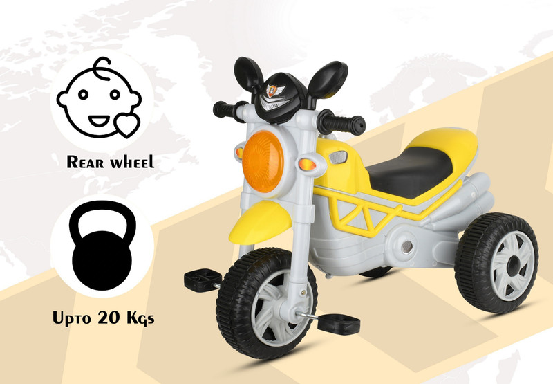 flammable BULLET TRICYCLE FOR KIDS RIDE ON FOR 12 TO 60 MONTH BOYS AND GIRLS OF4 BULLET TRICYCLE Tricycle(Yellow)