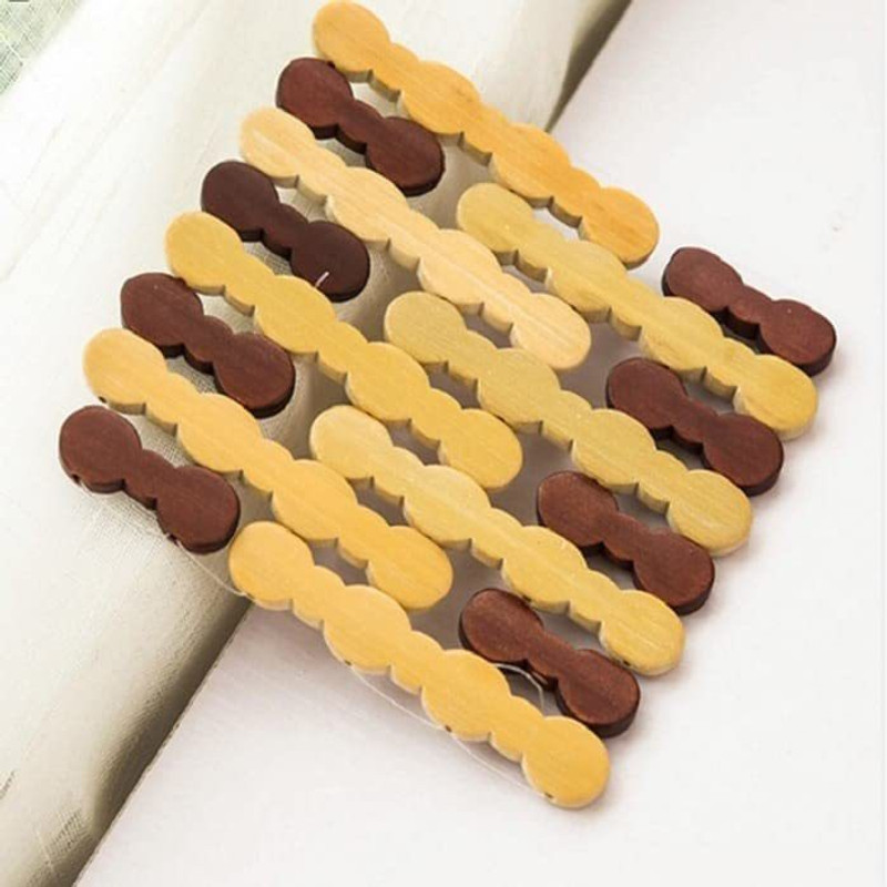 FLOSTRAIN 2 pcs Square Shape Heating Insulation Resistant Natural Bamboo Wooden Coaster Square Trivet(Pack of 2)
