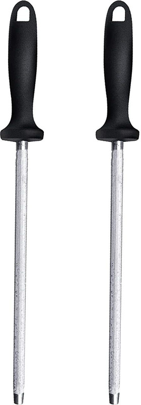Spatlus 10 Inch Carbon Steel Professional Knife Sharpener with Hanging Holes(Set of 2) Knife Honer(Steel)