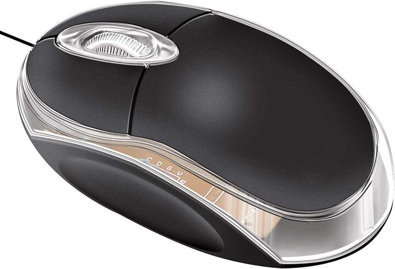 dhruvga USB Mouse,1000 DPI Optical Mouse with Red LED Breathing Light(GMS-0265) Wired Ambidextrous Optical Mouse(USB 2.0, Black)