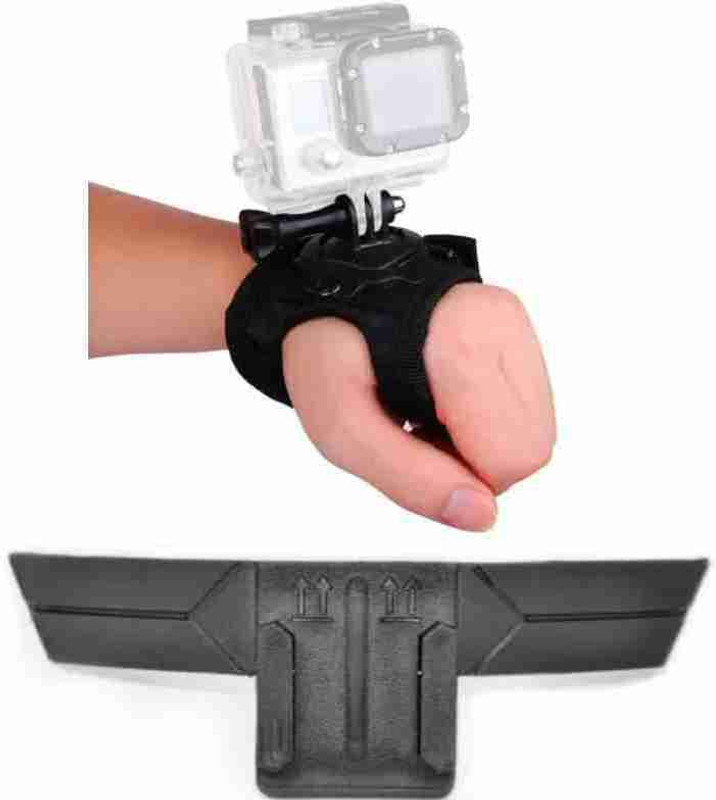 quikprof Hand Strap And Helmet Chin Buckle For All GoPro, Xiaomi Yi, SJcam Strap(Black)