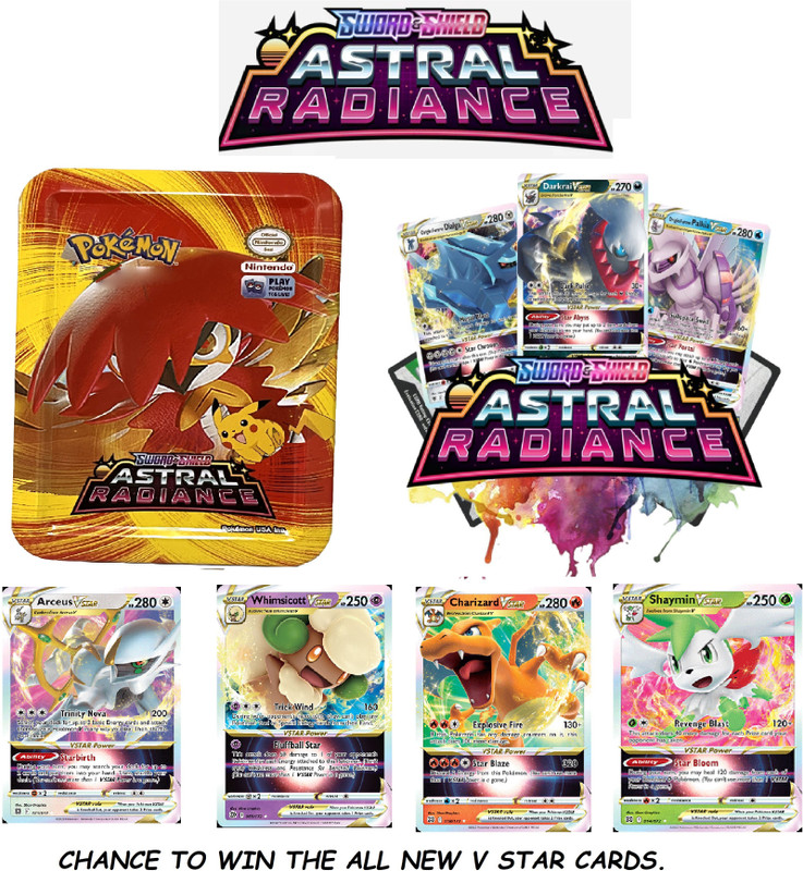 CrazyBuy Pokemon Card Sword and Shield Astral Radiance Basic Vmax Vstar(Multicolor)