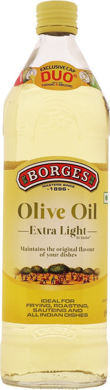 BORGES Extra Light Olive Oil Glass Bottle(1 L)